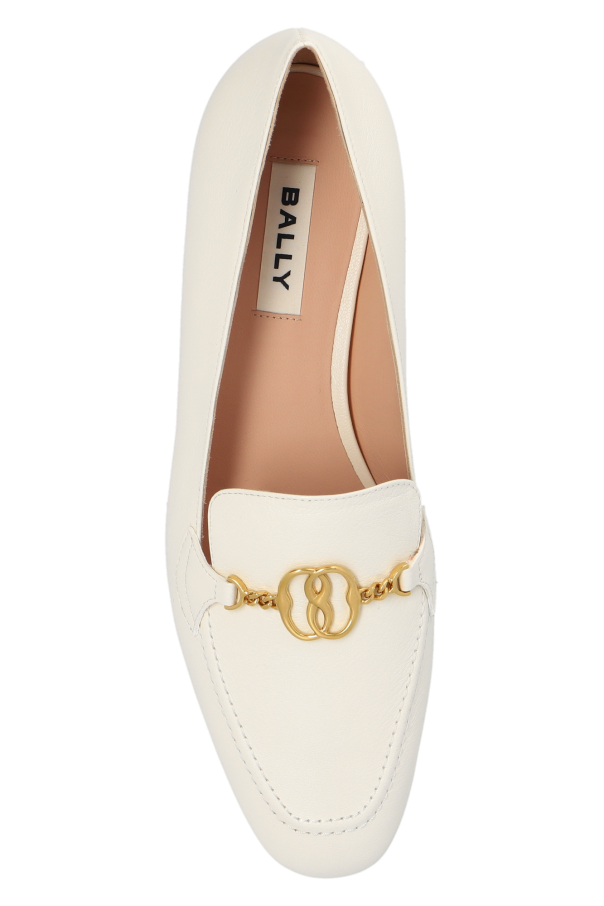 Bally white loafers online